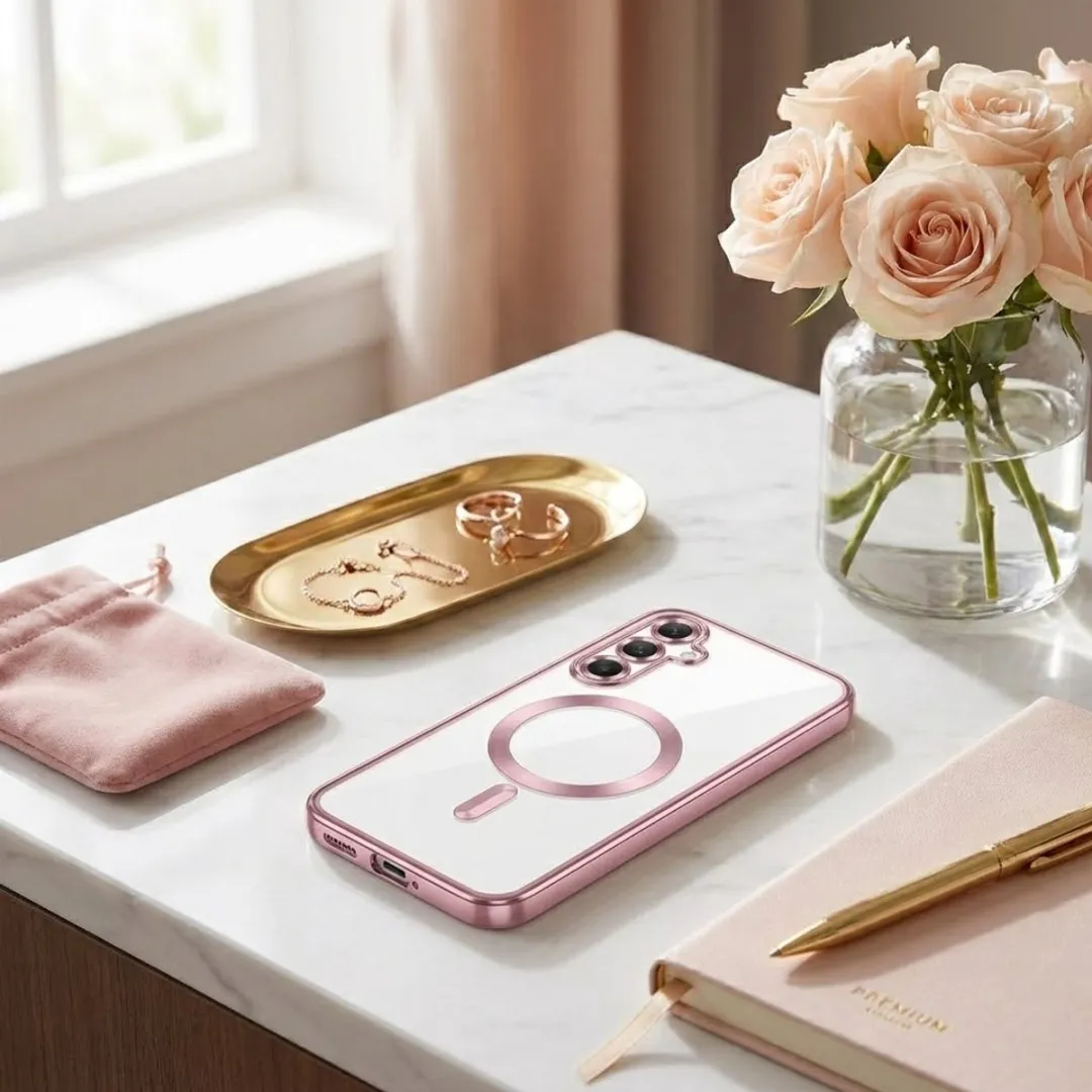 NUVEX Roze Transparant Telefoonhoesje Samsung Galaxy A54 - MagSafe