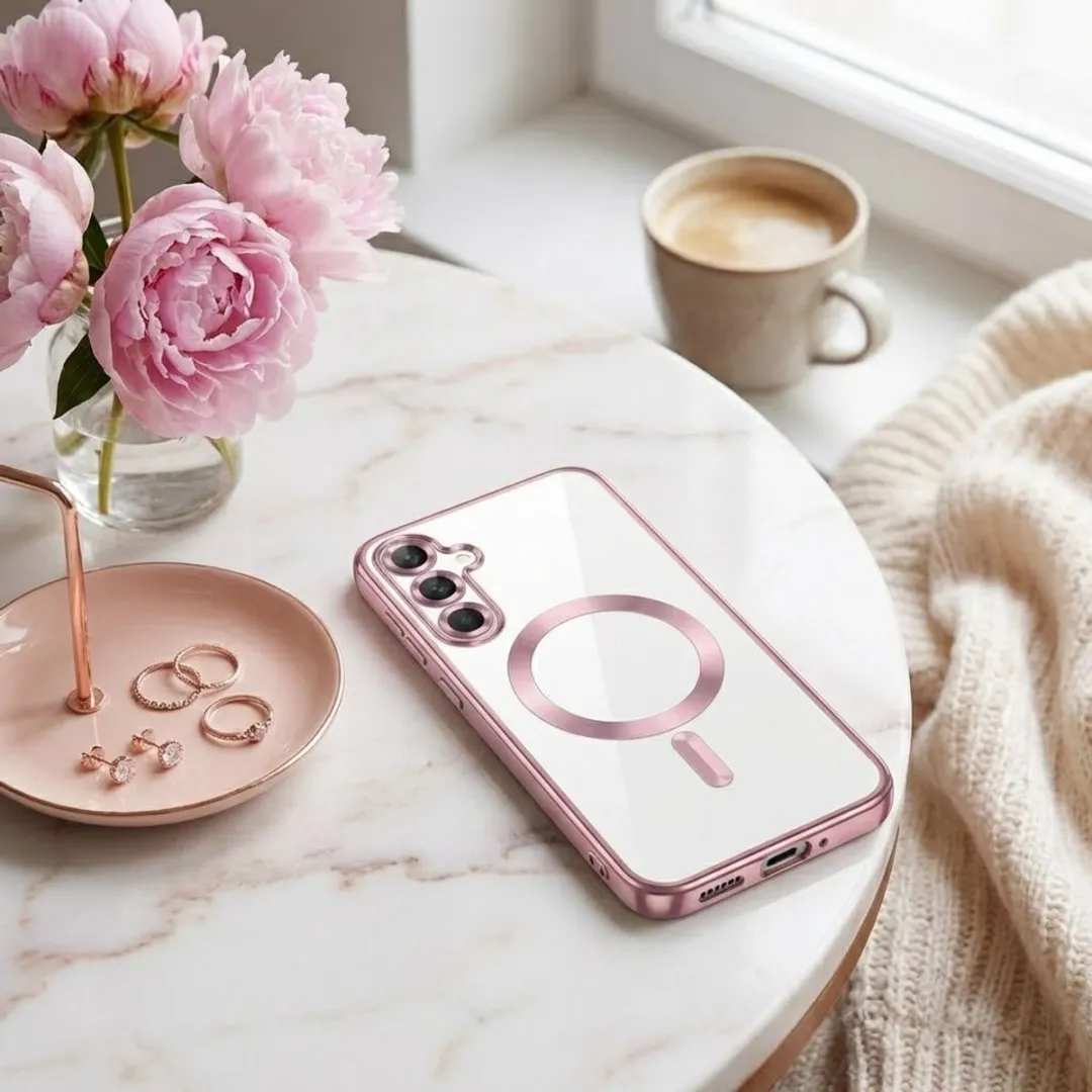 NUVEX Roze Transparant Telefoonhoesje Samsung Galaxy A54 - MagSafe