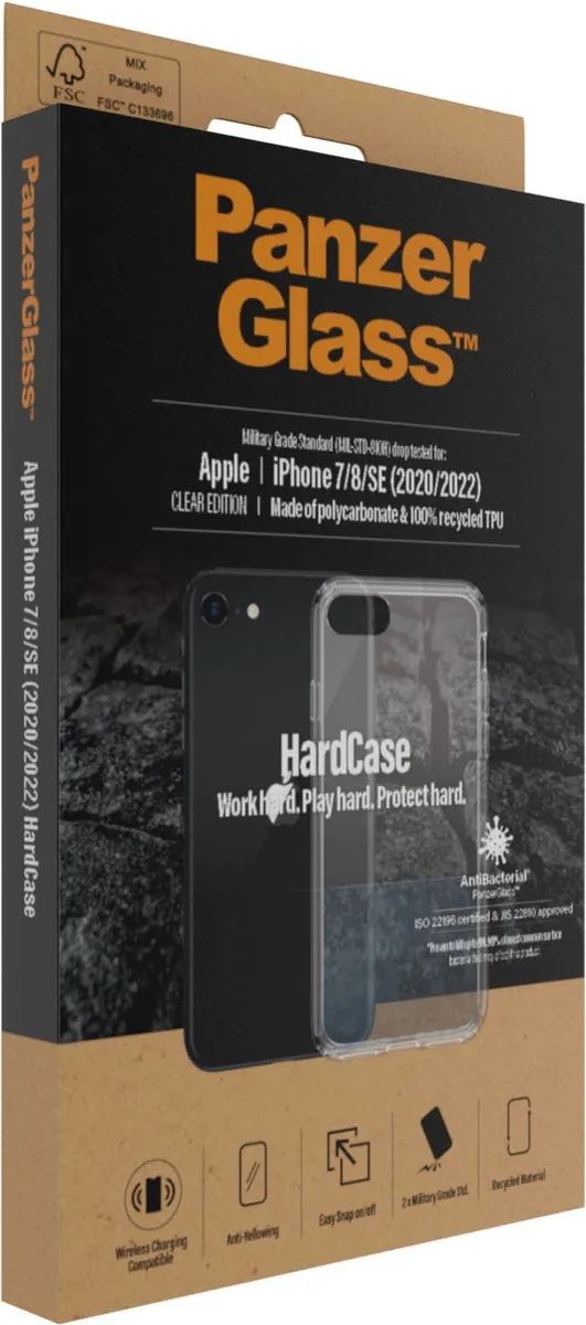 PanzerGlass iPhone SE/7/8 HardCase - Transparant - afbeelding 6 van 6