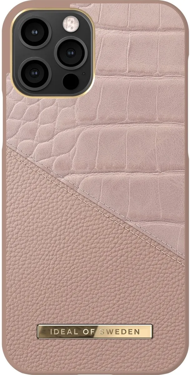 iDeal of Sweden iPhone 12/12 Pro Atelier Hoesje - Rose Smoke Croco