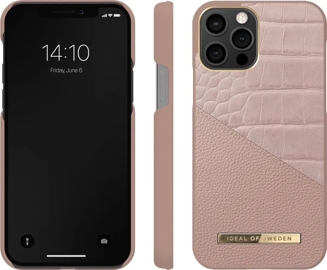 iDeal of Sweden iPhone 12/12 Pro Atelier Hoesje - Rose Smoke Croco