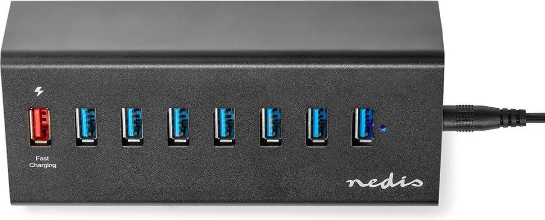 Nedis UHUBUP3810BK USB-Hub 8-Poorts - Zwart
