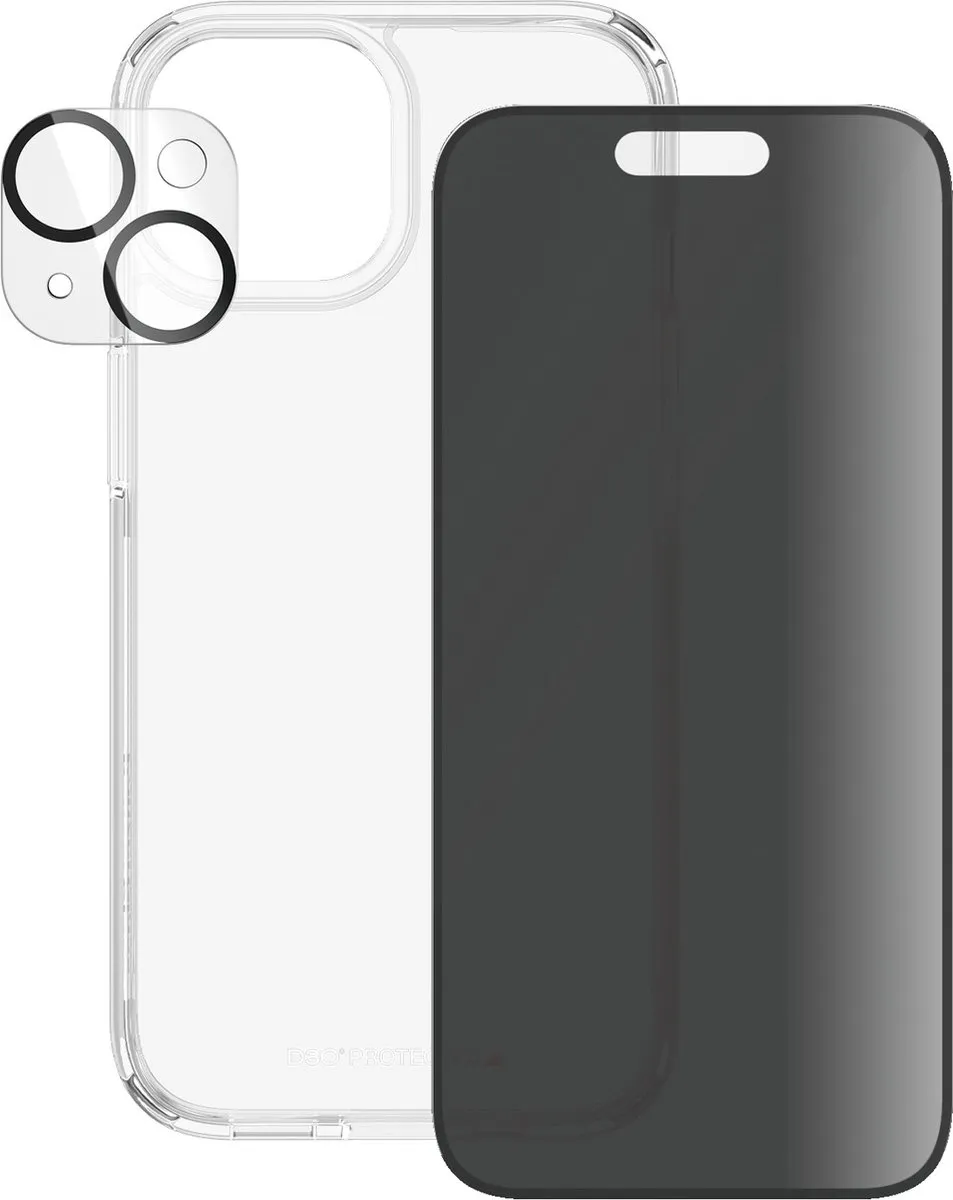 PanzerGlass Beschermingspakket iPhone 15 3-in-1 - Doorzichtig zwart - afbeelding 5 van 6
