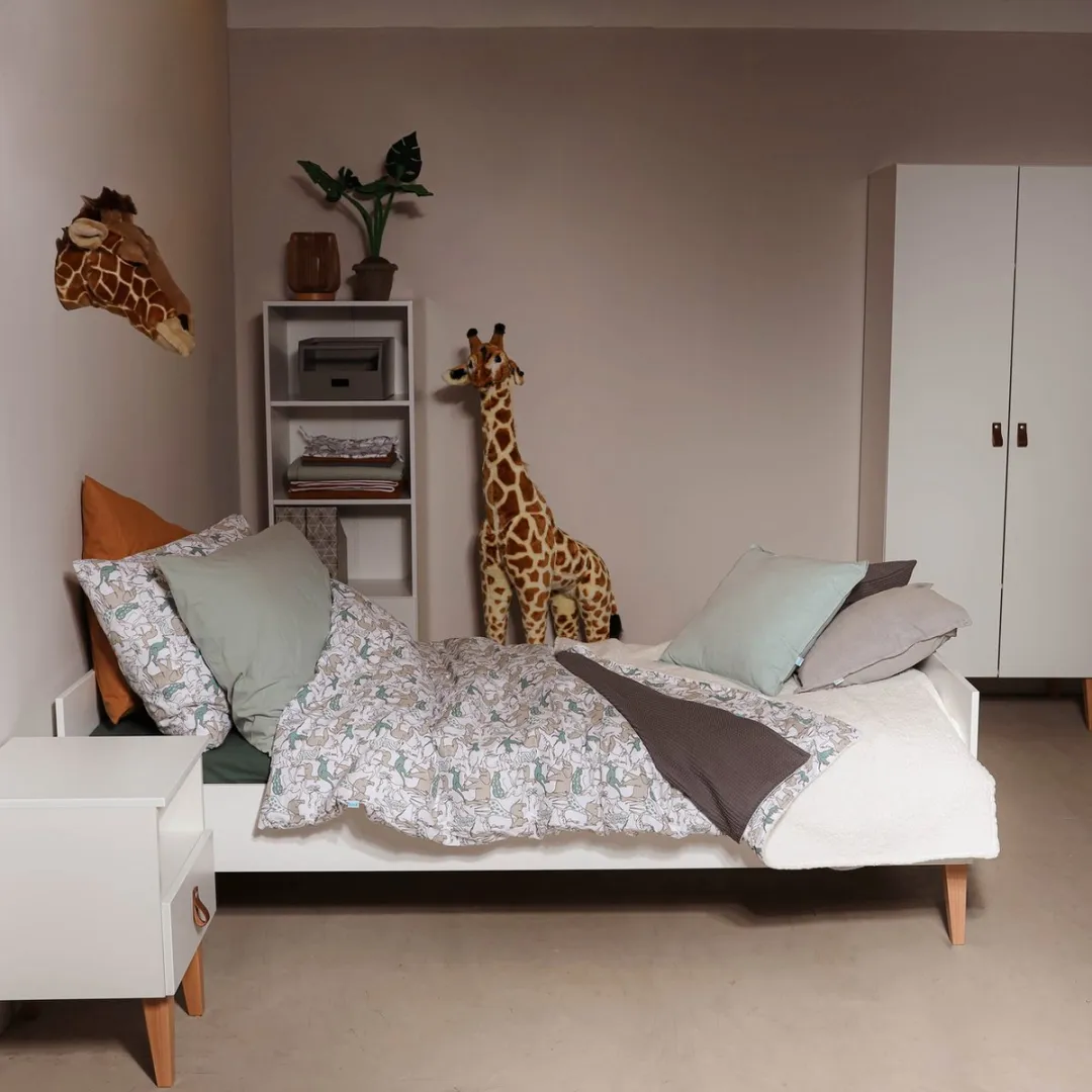 BINK Bedding Boxomranding Safari 75x95cm - Groen/Grijs/Zwart/Wit