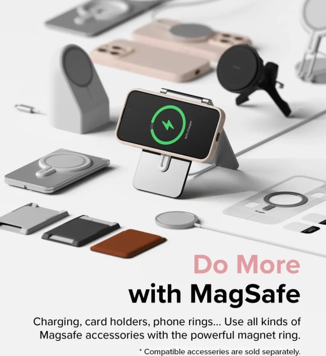 Ringke Silicone Hoesje iPhone 15 Pro Max - MagSafe Roze
