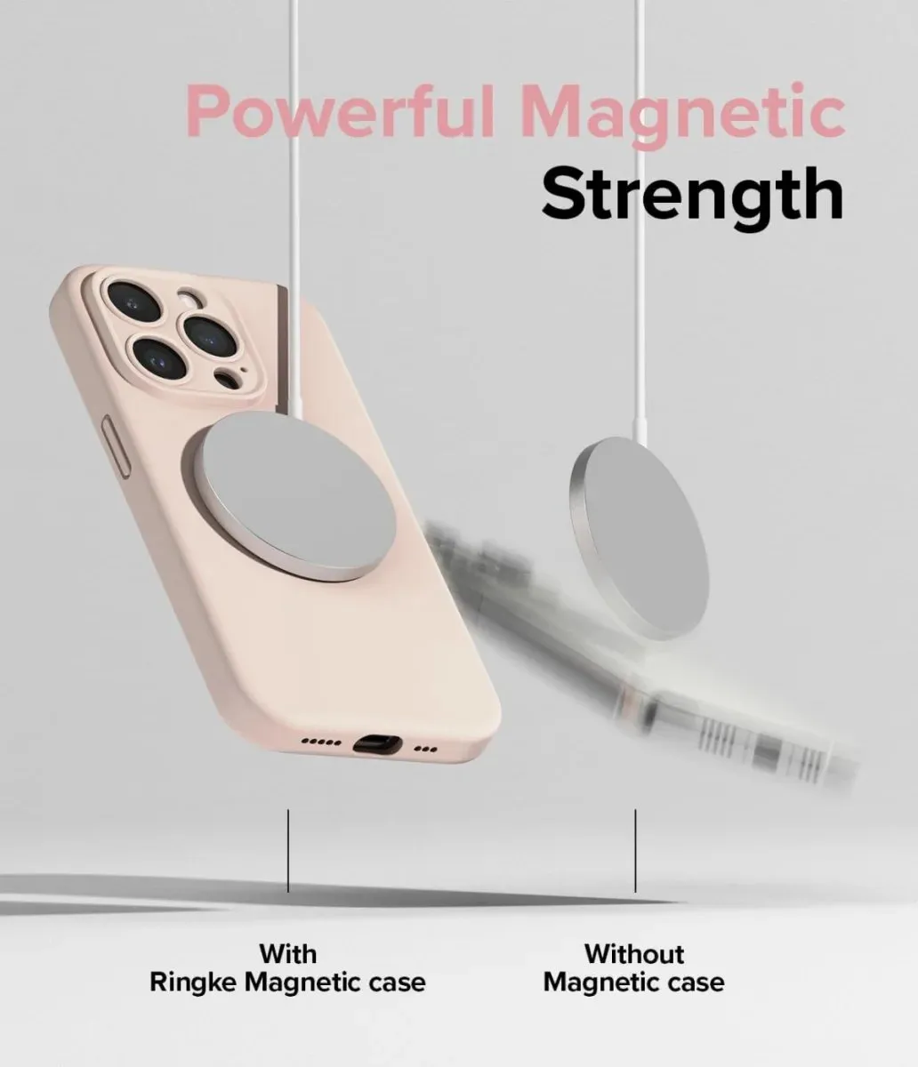 Ringke Silicone Hoesje iPhone 15 Pro Max - MagSafe Roze