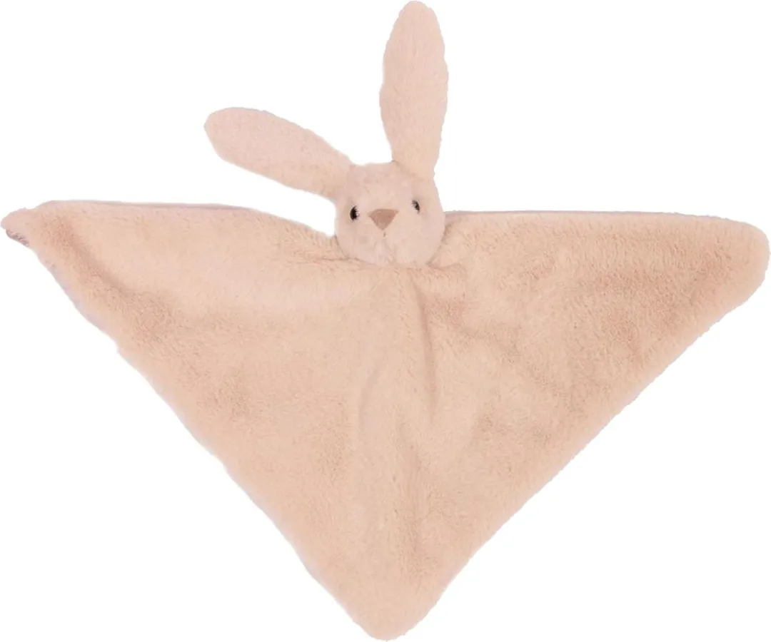 Pia soft toys Knuffeldier Konijn - zachte pluche stof - tuttel/knuffeldoekje - roze - 45 cm - baby/peuter