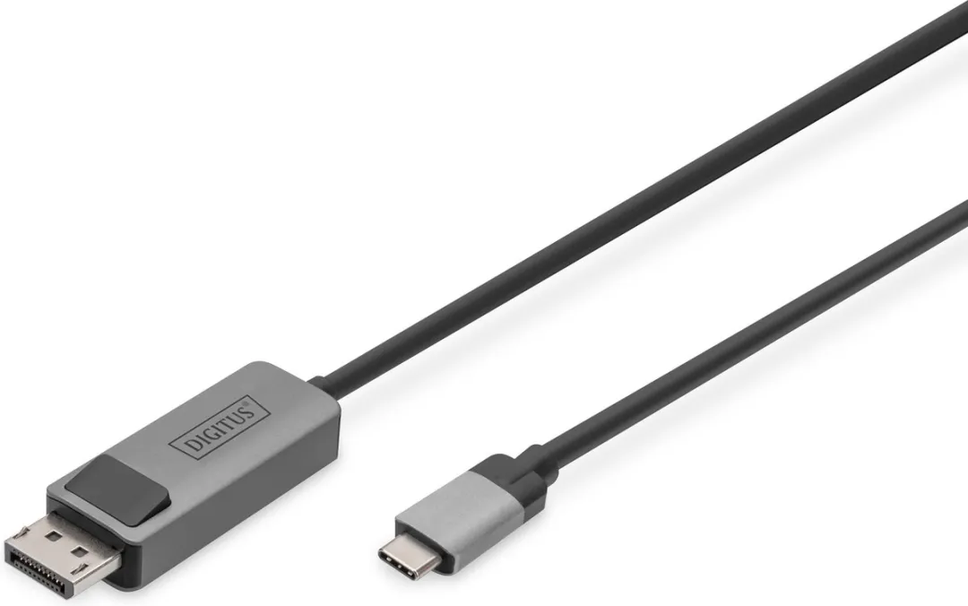 Digitus DB-300334-020-S DisplayPort Adapter - USB-C naar DisplayPort - 2m - Zwart