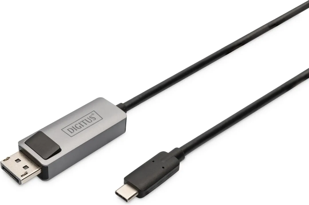 Digitus DB-300334-020-S DisplayPort Adapter - USB-C naar DisplayPort - 2m - Zwart