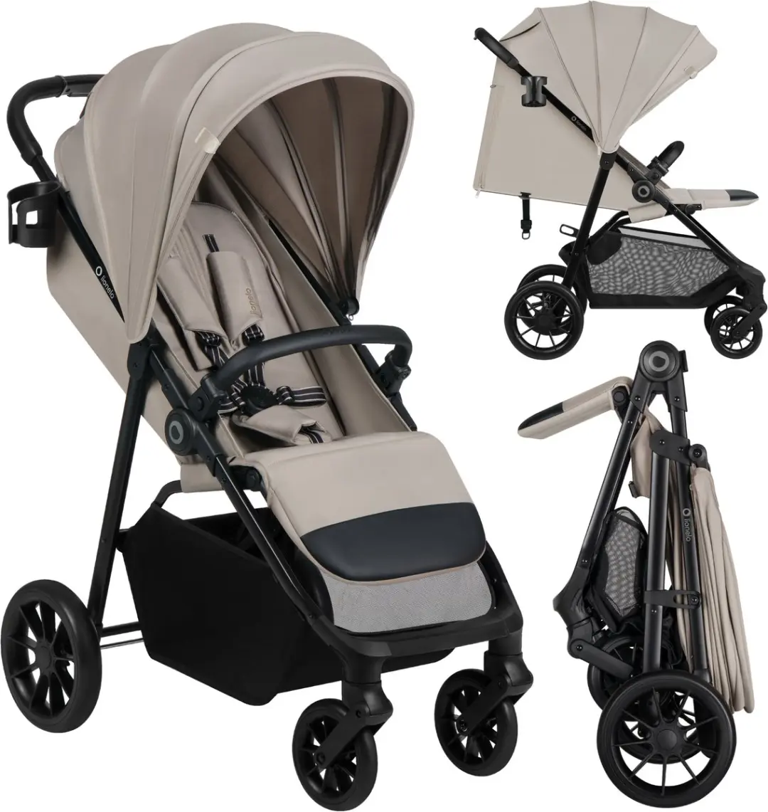 Lionelo Emerald Buggy Wandelwagen - Lichtgewicht 91cm - Grijs