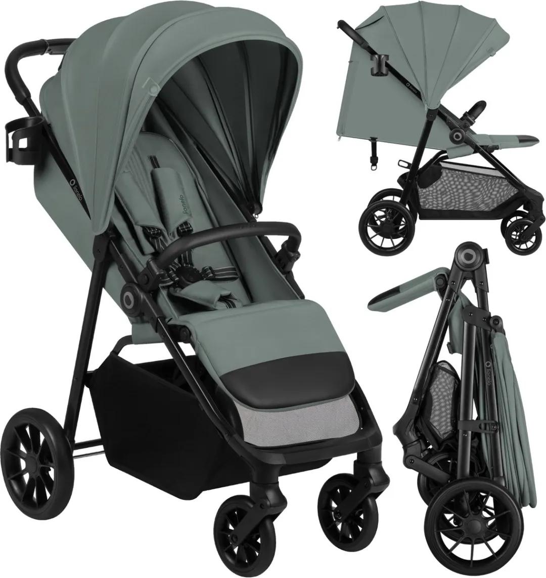 Lionelo Emerald Buggy Wandelwagen - Lichtgewicht 91cm - Grijs
