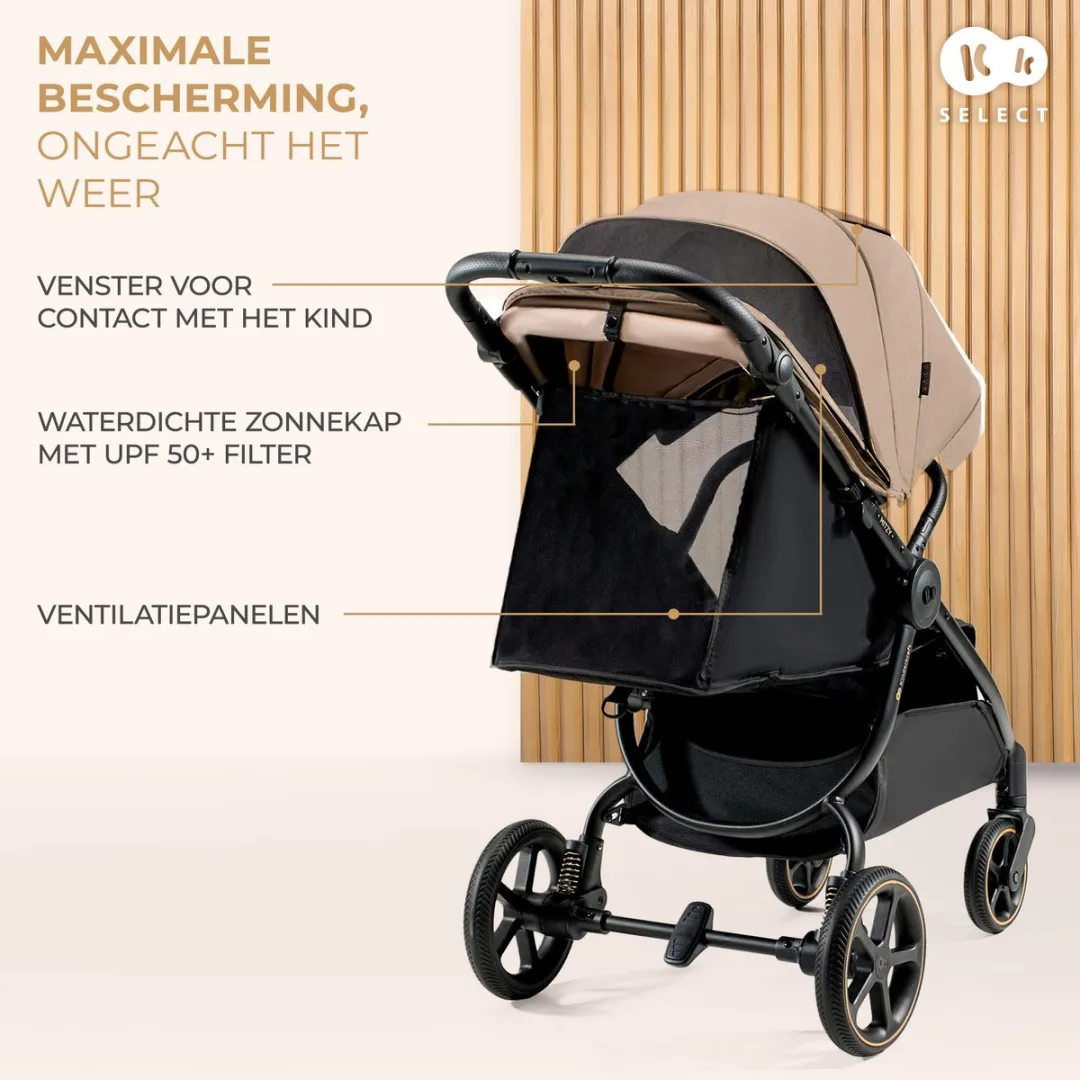 KinderKraft MITZY Buggy Beige - XL Zitplaats 27kg