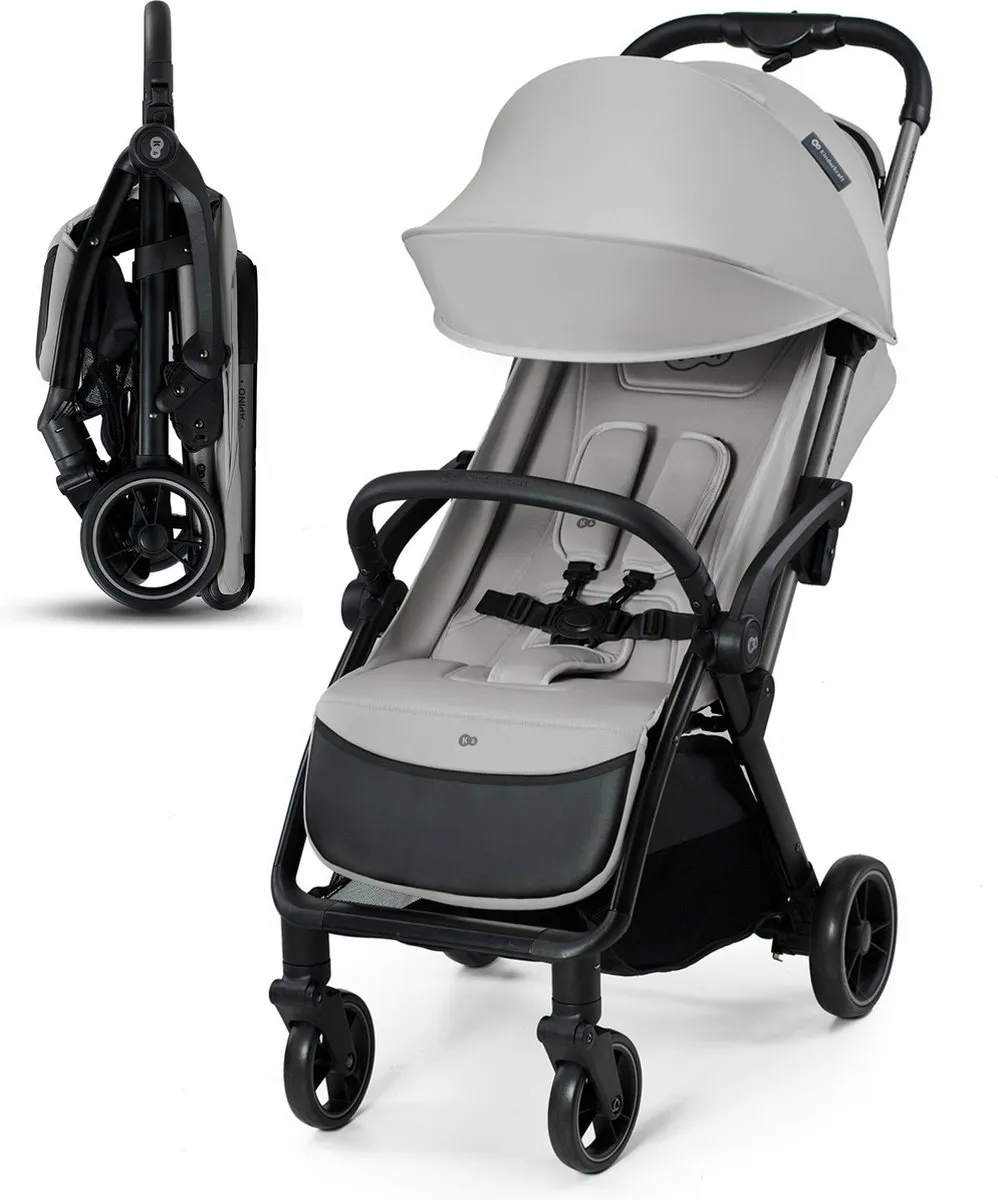 KinderKraft APINO Kinderwagen - Lichtgewicht Automatisch Opvouwbaar - Grijs