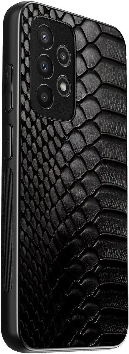 Casevibes Hoesje Samsung Galaxy A52 5G - Zwart - Slangenprint