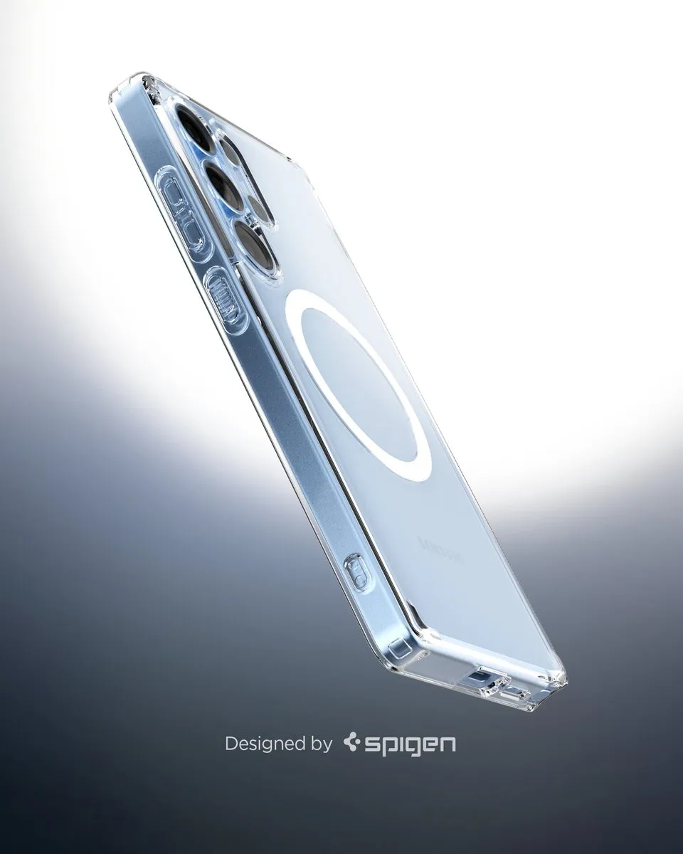 Spigen Crystal Hybrid MagFit ACS08911 Hoesje - Samsung Galaxy S25 Ultra - Wit