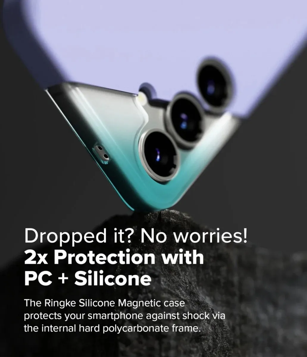 Ringke Silicone Magnetic Hoesje Samsung Galaxy S25 - Paars