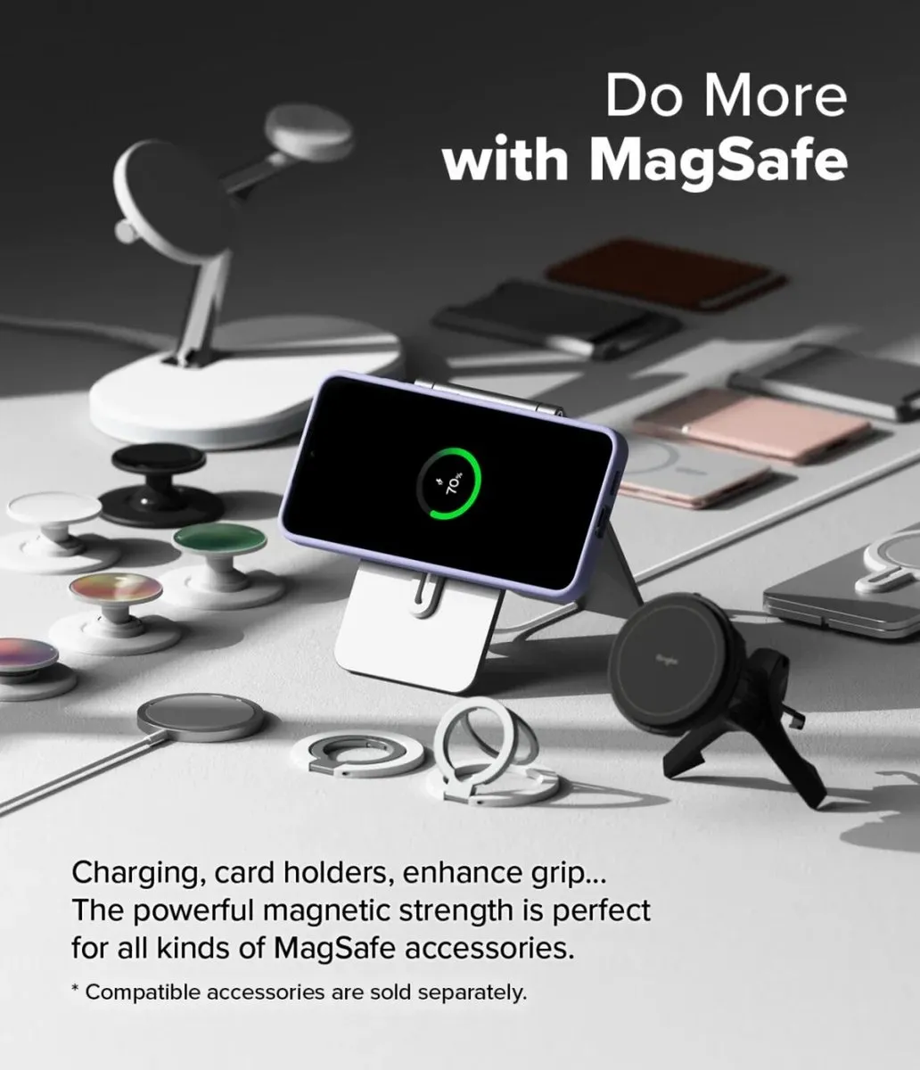 Ringke Silicone Magnetic Hoesje Samsung Galaxy S25 - Paars
