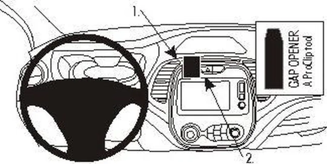 Brodit ProClip 854941 Telefoonhouder - Renault Captur 2014-2017 - Zwart