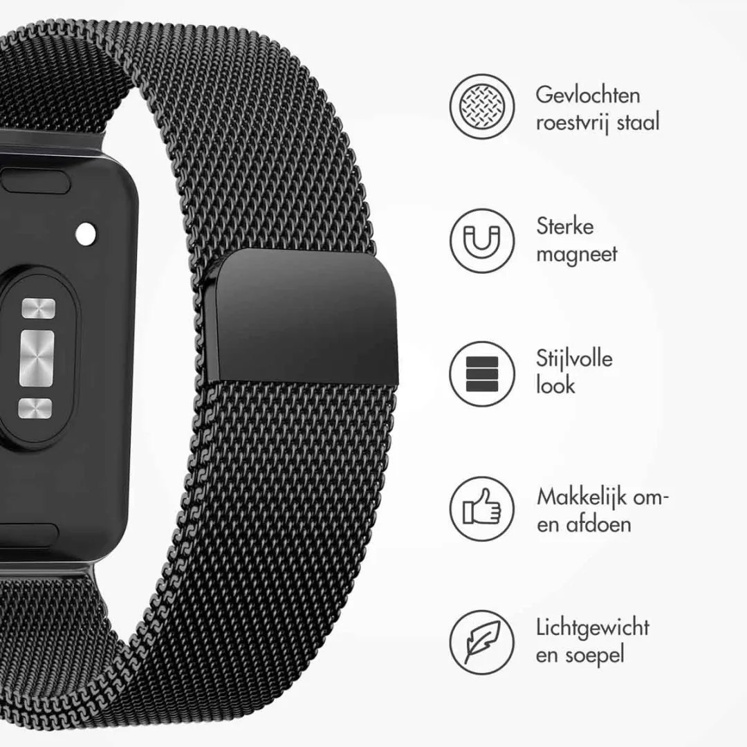 Imoshion Milanees Magnetisch Bandje Samsung Galaxy Fit 3 - Zwart