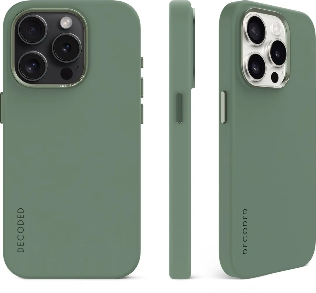 Decoded D24IPO15PMBCS9SF Siliconen Hoesje iPhone 15 Pro Max - Anti-bacterieel - Sage Leaf Green