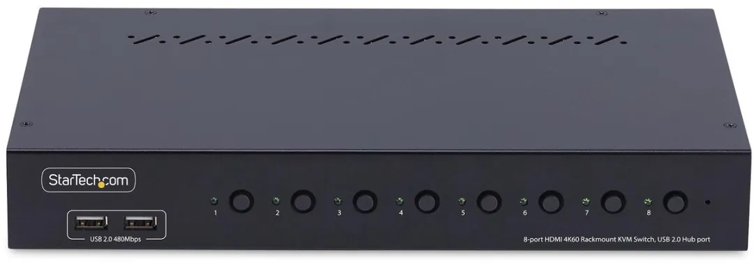 Startech R8AH202-KVM-SWITCH 8-Port HDMI KVM Switch - 4K 60Hz - Zwart