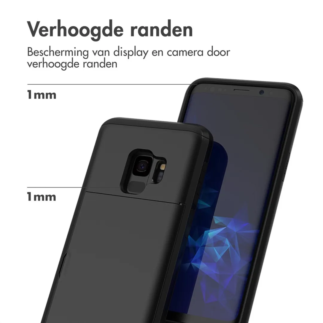 Imoshion Hoesje Samsung Galaxy S9 - Pasjeshouder 2 Stuks - Zwart