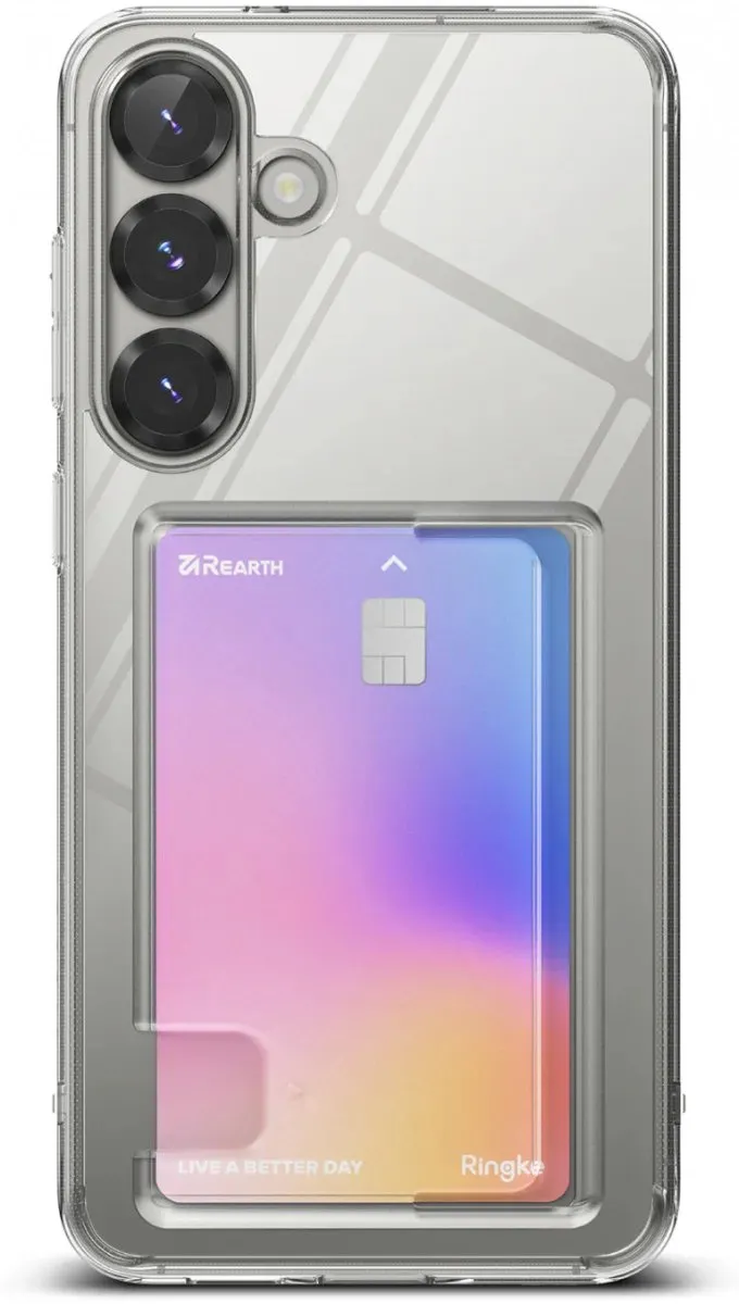 Ringke Fusion Card Hoesje Samsung Galaxy S25 Plus - Transparant