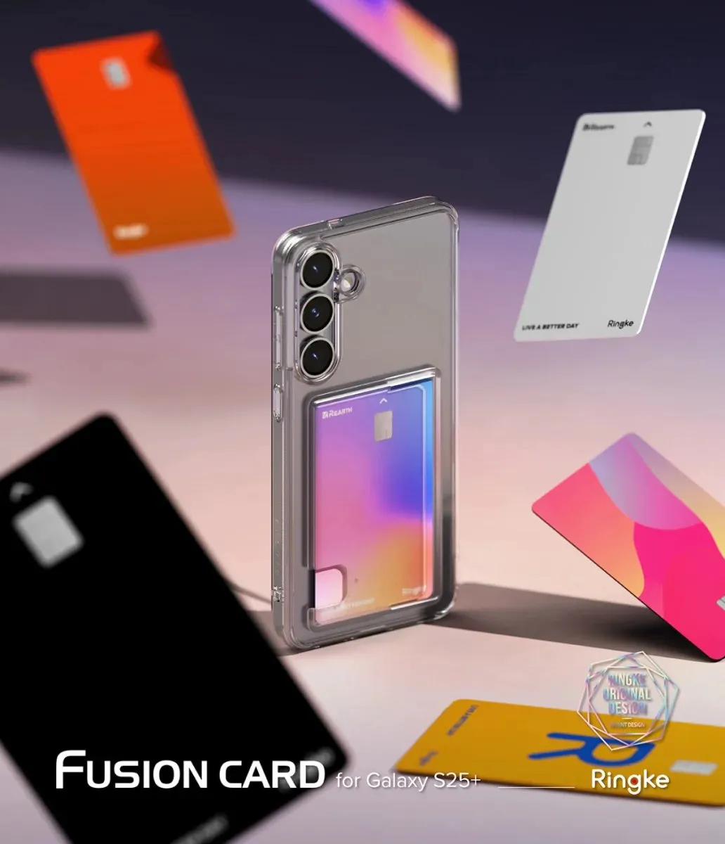 Ringke Fusion Card Hoesje Samsung Galaxy S25 Plus - Transparant