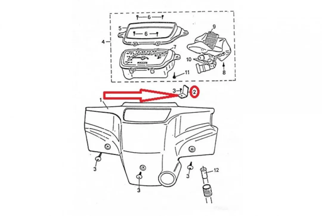 Peugeot Patte Fixatie Support Scooter 50 SX 712076