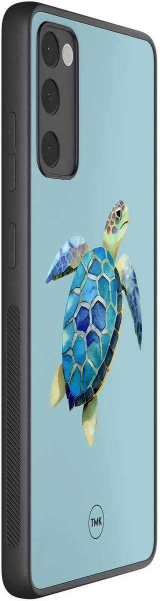 Casevibes Galaxy S20 FE Schildpad Hoesje - Blauw - TPU