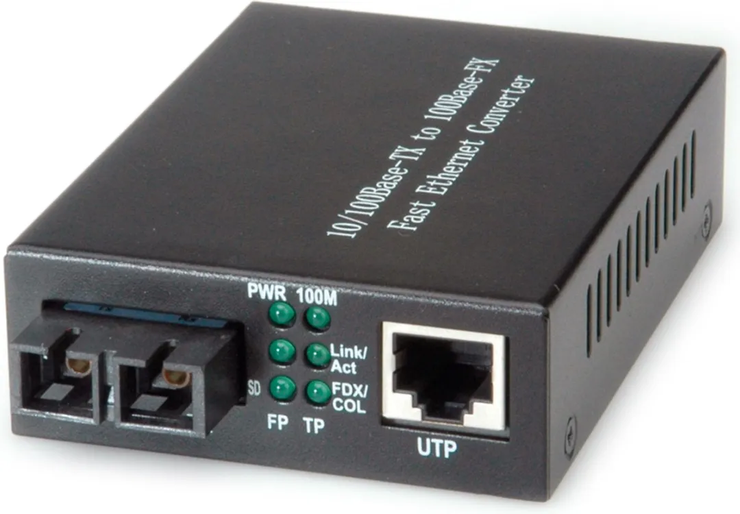 Value Fast Ethernet Converter RJ45-SC - Glasvezel