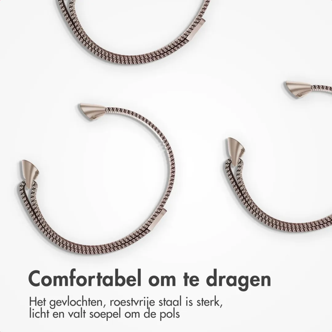 Imoshion Milanees Magnetisch Bandje Fitbit Charge 5 M - Champagne