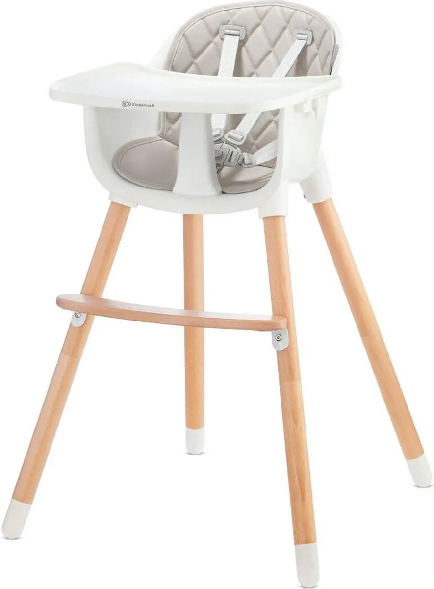 KinderKraft Sienna 2-in-1 Kinderstoel - Tot 20 kg - Grijs