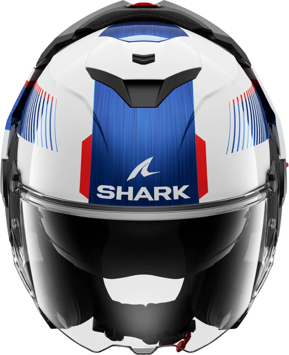 Shark Oxo Systeemhelm - Maat L - Wit/Rood/Blauw