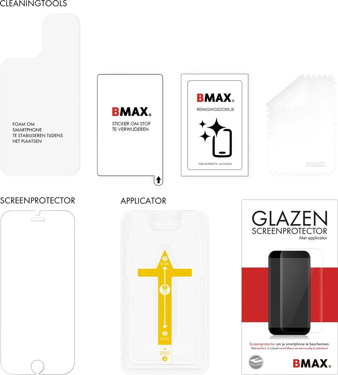 BMAX iPhone 7 Screenprotector - Gehard Glas - 1 Stuk