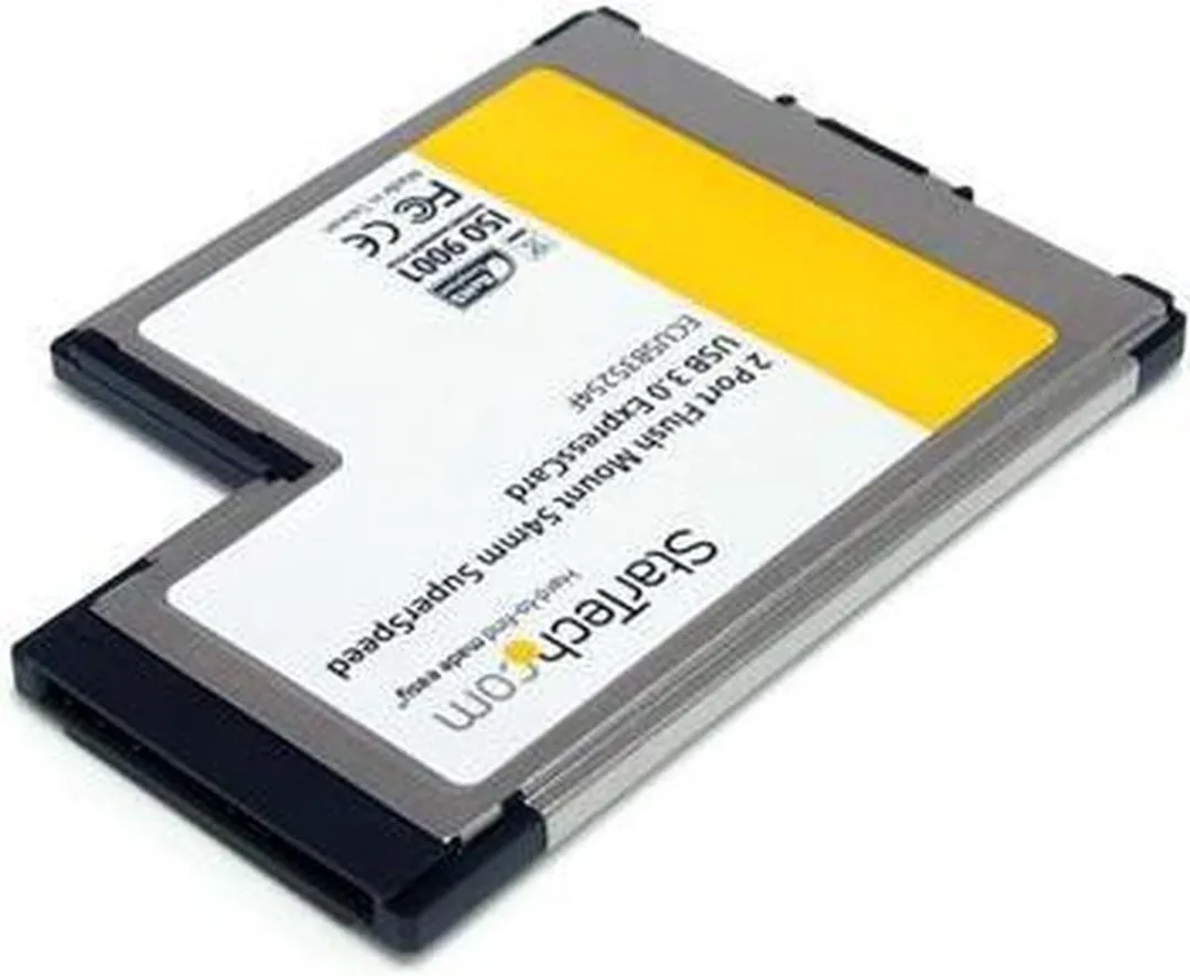 Startech ECUSB3S254F ExpressCard USB 3.0 Adapter - 2 Poorten - Zwart - afbeelding 2 van 3