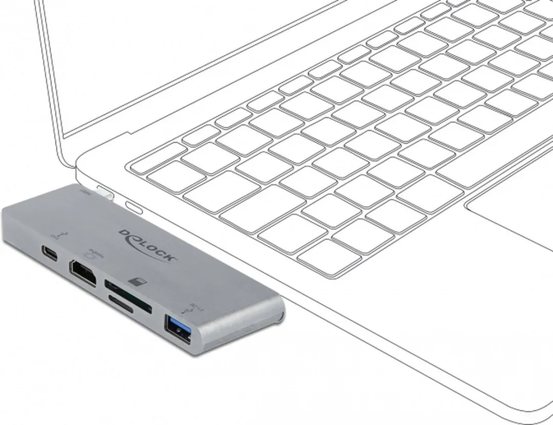 Delock 87745 Docking Station MacBook - 4K HDMI - Grijs