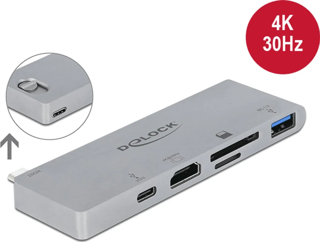 Delock 87745 Docking Station MacBook - 4K HDMI - Grijs