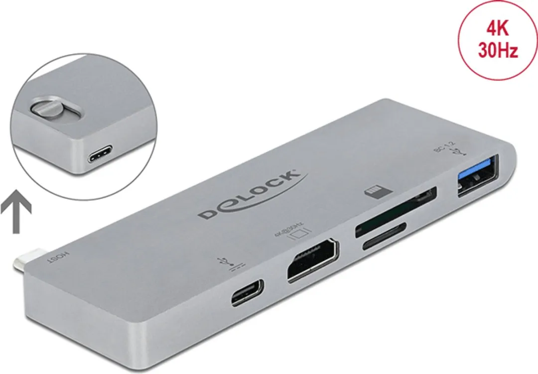 Delock 87745 Docking Station MacBook - 4K HDMI - Grijs