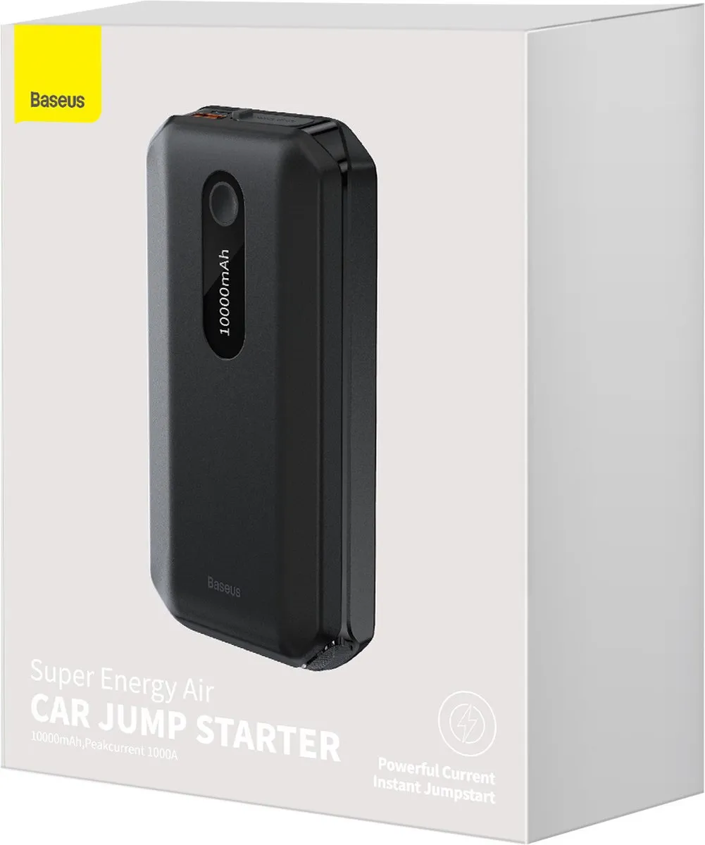Baseus Energy Auto Jump Starter 10.000mAh - Universeel - Zwart