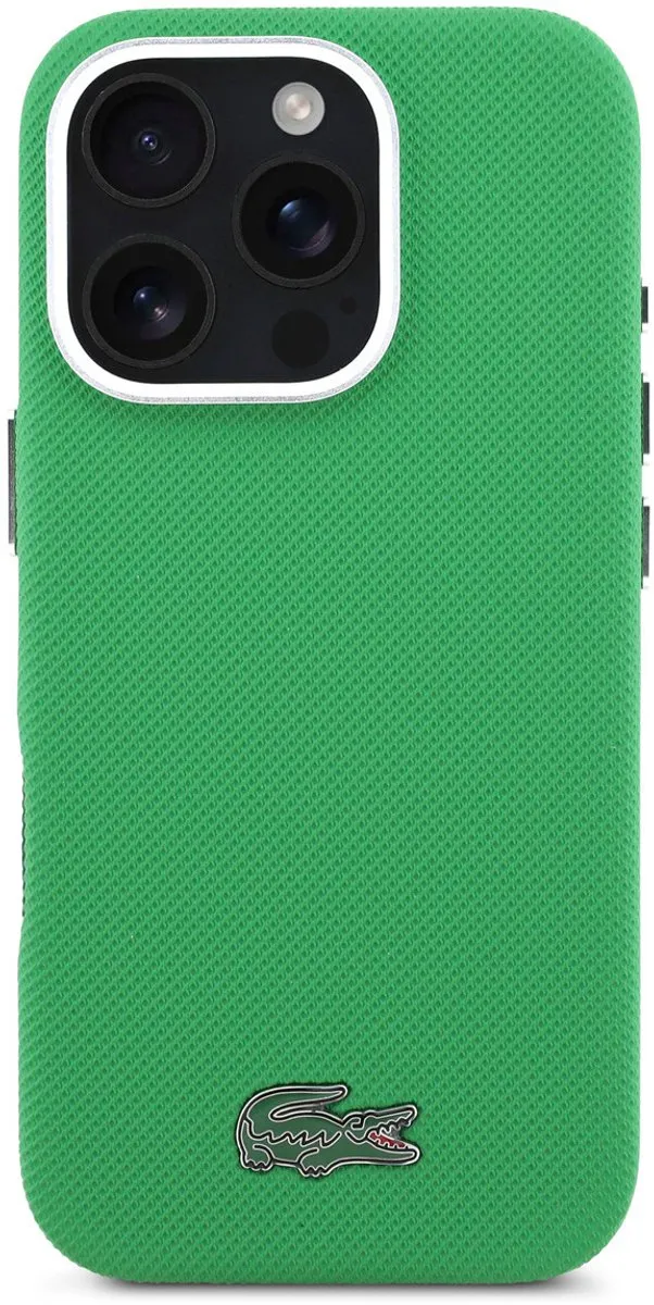 Lacoste Back Cover Case iPhone 16 Pro Estragon Groen - MagSafe
