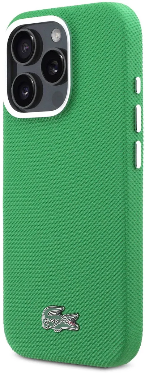Lacoste Back Cover Case iPhone 16 Pro Estragon Groen - MagSafe