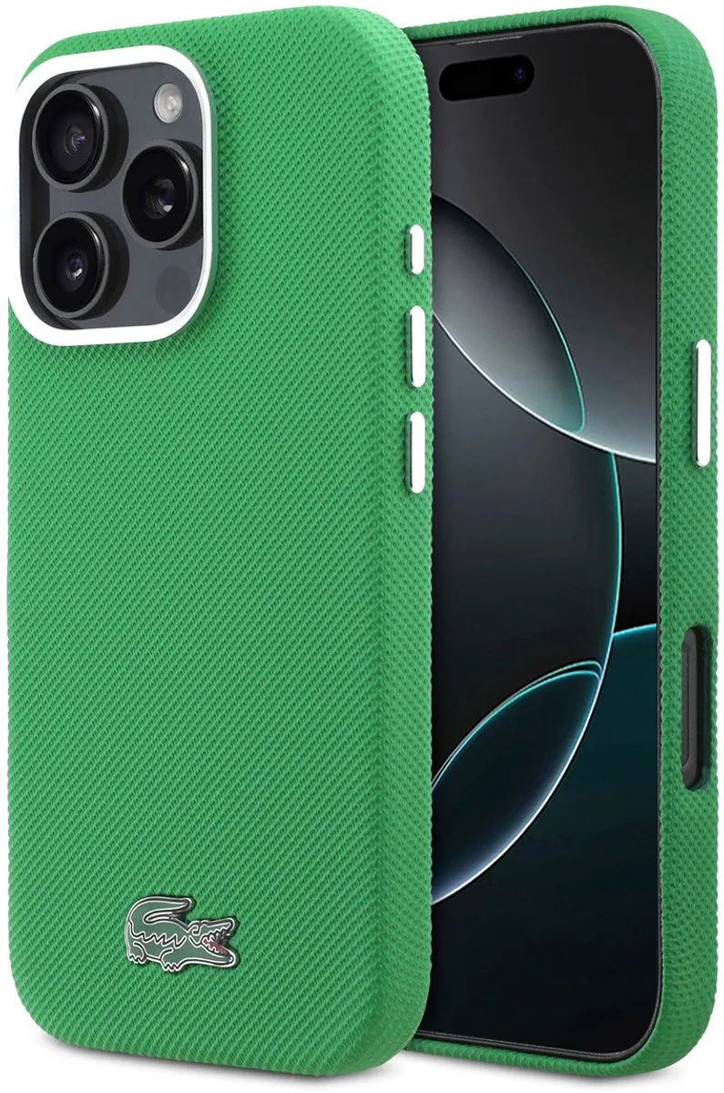 Lacoste Back Cover Case iPhone 16 Pro Estragon Groen