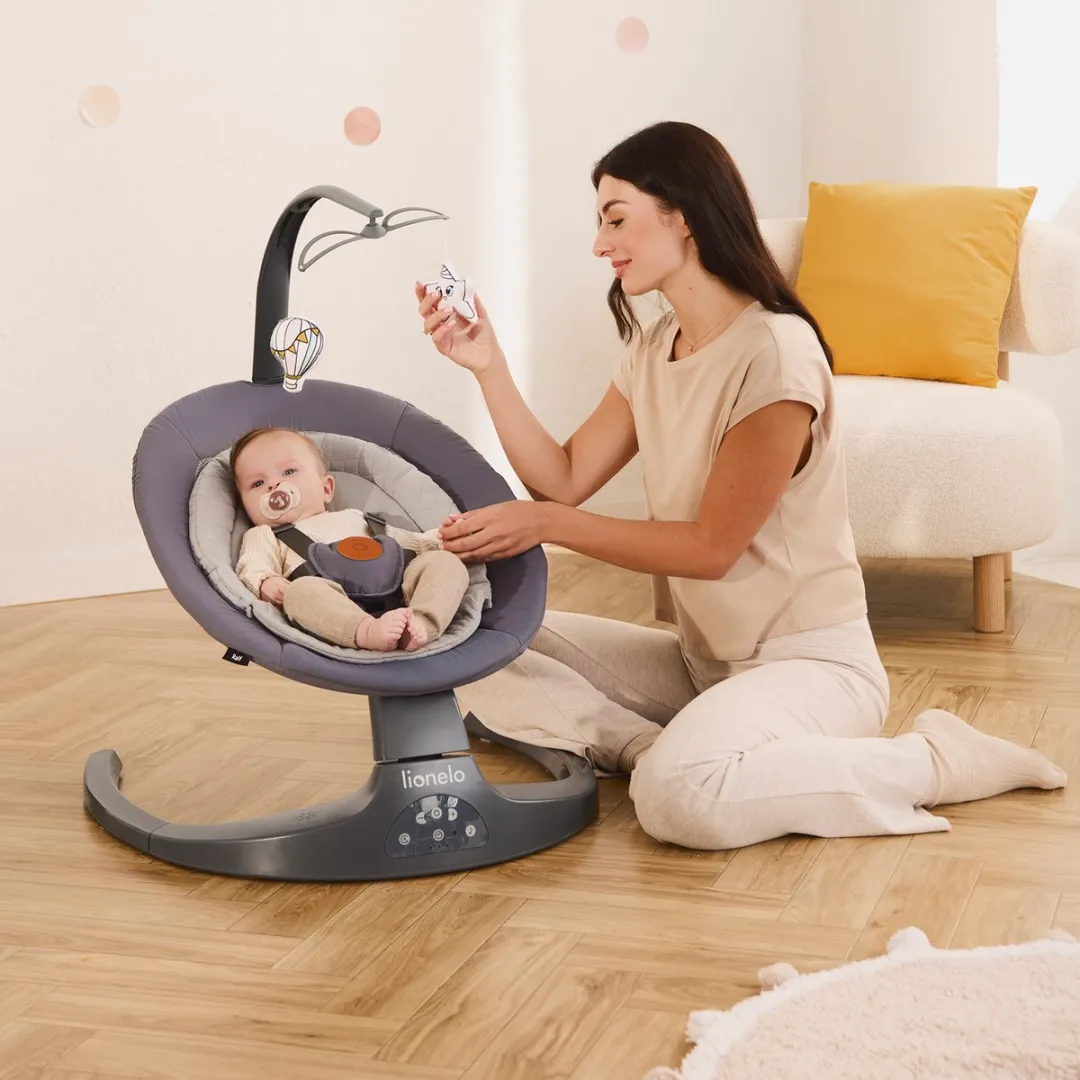 Lionelo Ralf Babyschommel 2-in-1 - 0-9kg - Grijs