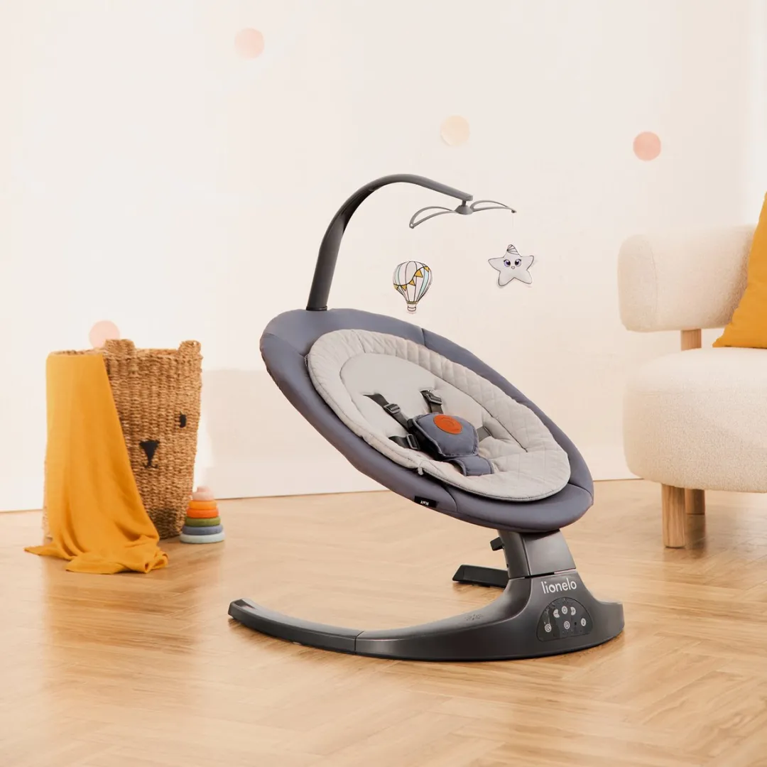 Lionelo Ralf Babyschommel 2-in-1 - 0-9kg - Grijs