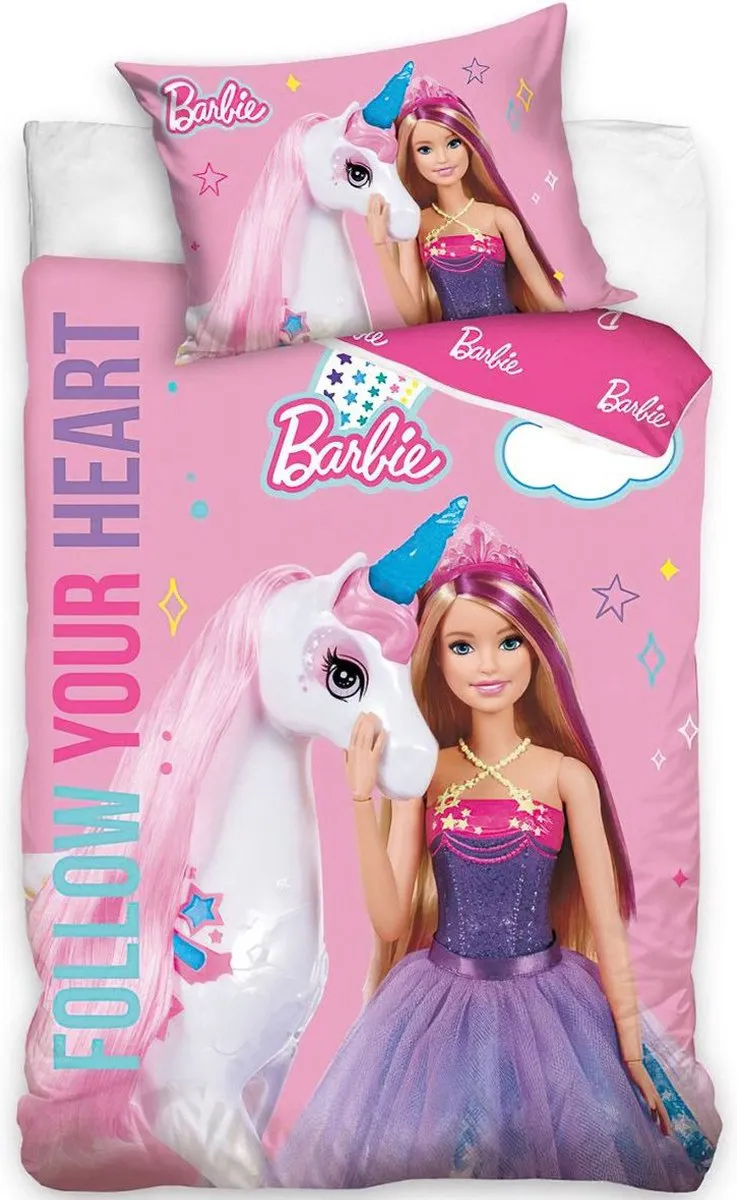 Barbie Follow Your Heart Dekbedovertrek 100x135cm