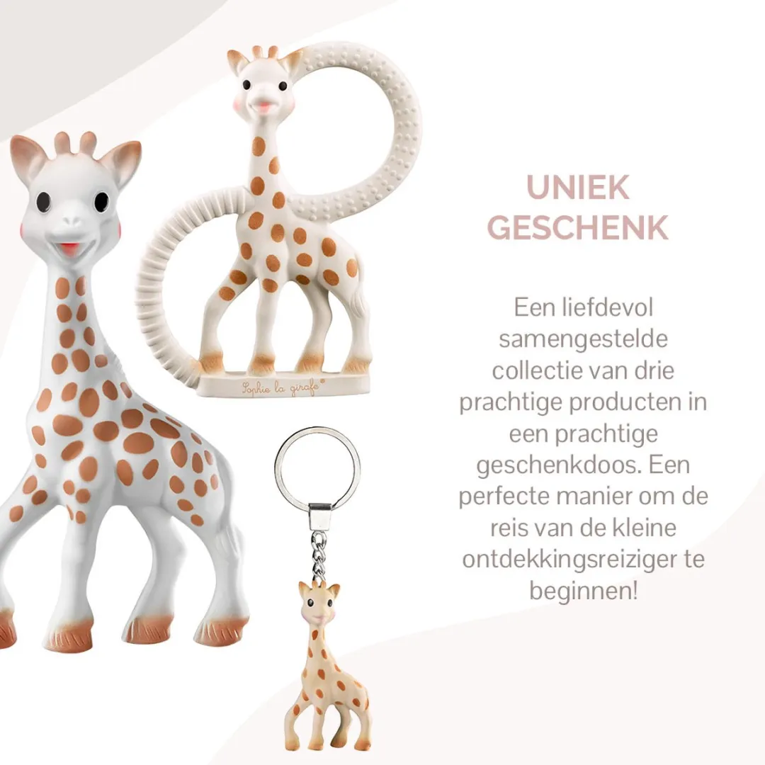 Sophie de Giraf So'Pure Trio Bijtspeelgoed - 3-delig - 100% Natuurrubber