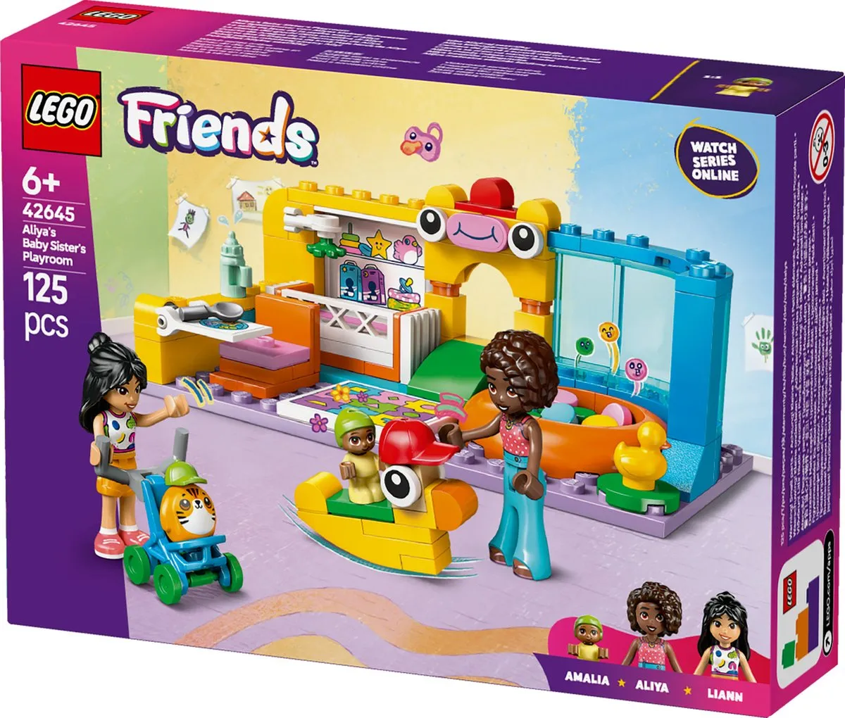 LEGO Friends Speelkamer Aliya's Zusje - 125 Stukken