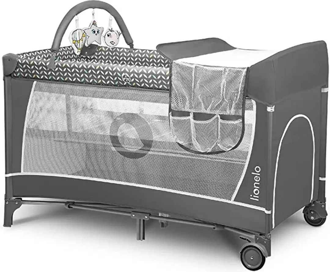 Lionelo Dream’n Play Inklapbaar Campingbedje - Babybedje met muggennet & speelgoed