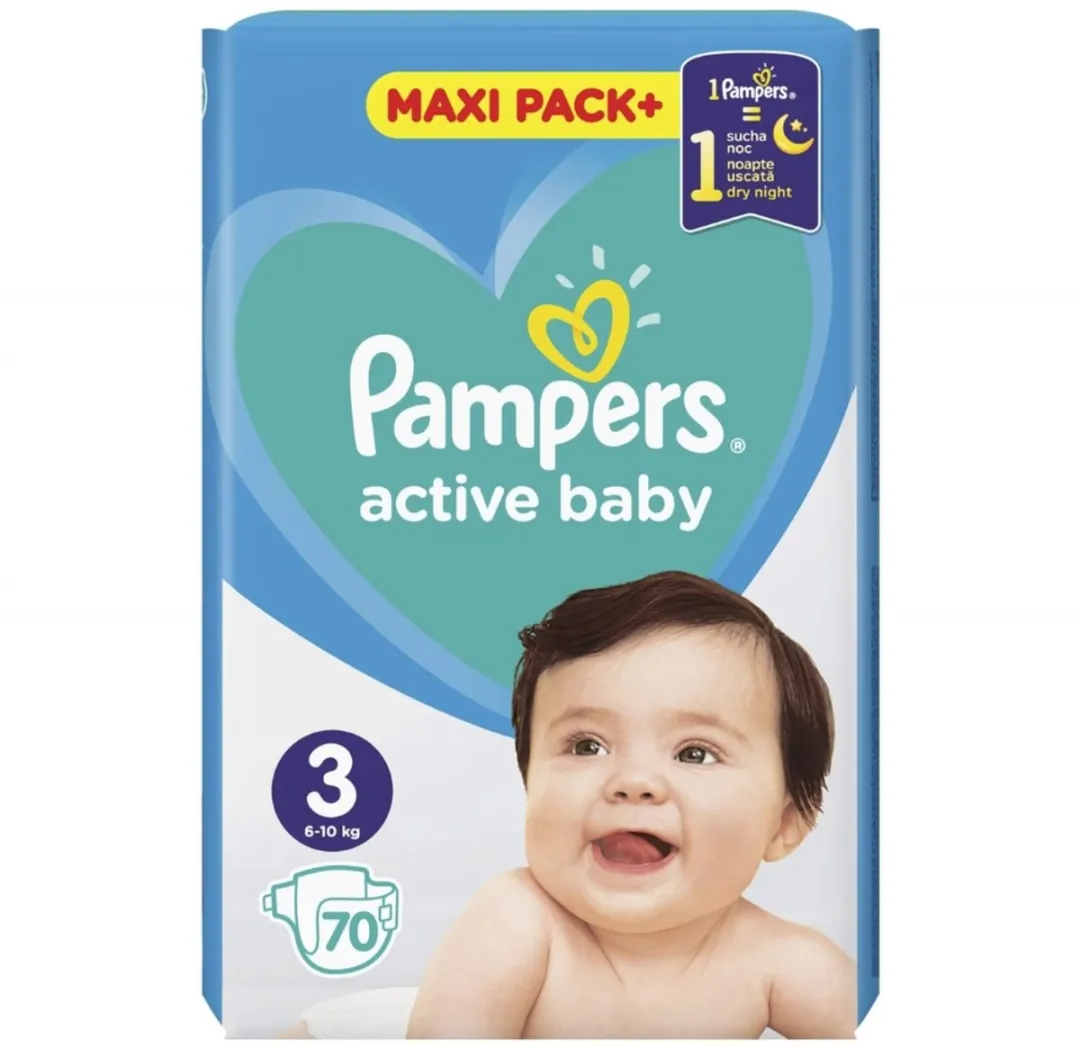 Pampers Active Baby Maat 3 Luiers - 70 Stuks